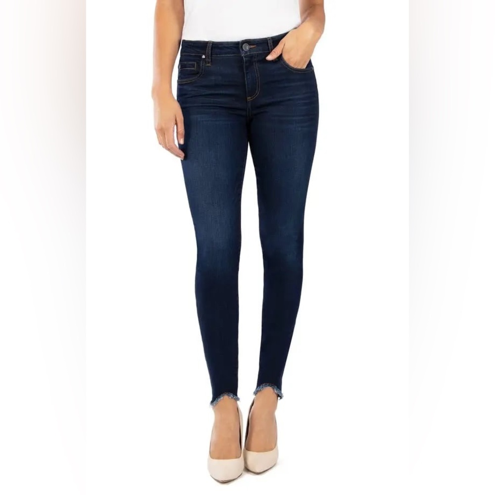 KUT from the Kloth Donna Curved Hem Ankle Skinny Jeans in Amity Size 2